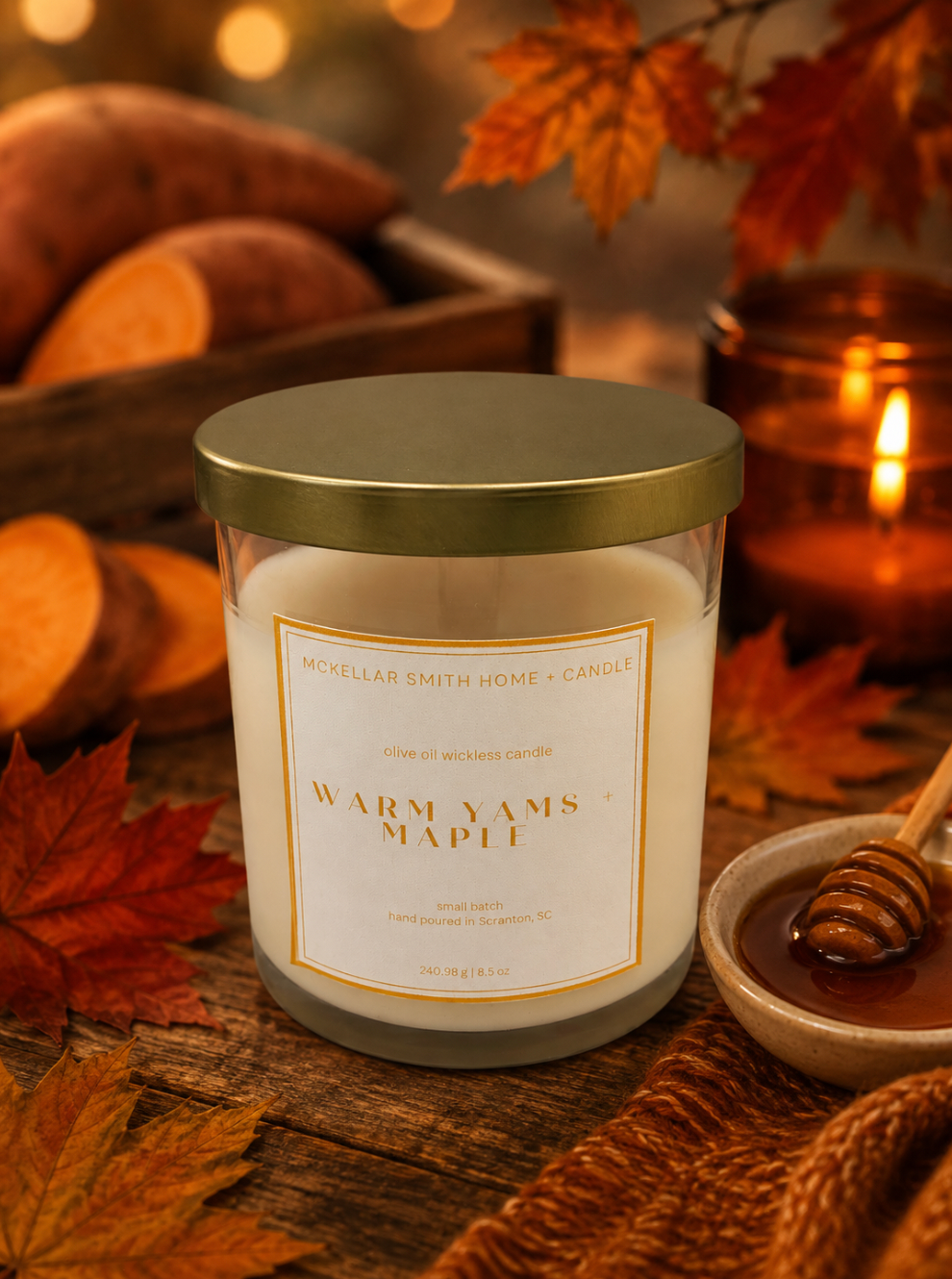 Warm Yams + Maple Wickless